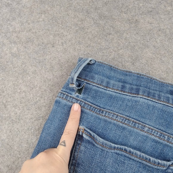 Lucky Brand Jeans Womens 14/32 Blue Medium Wash Straight Mid Rise Stretch Denim - Picture 11 of 12